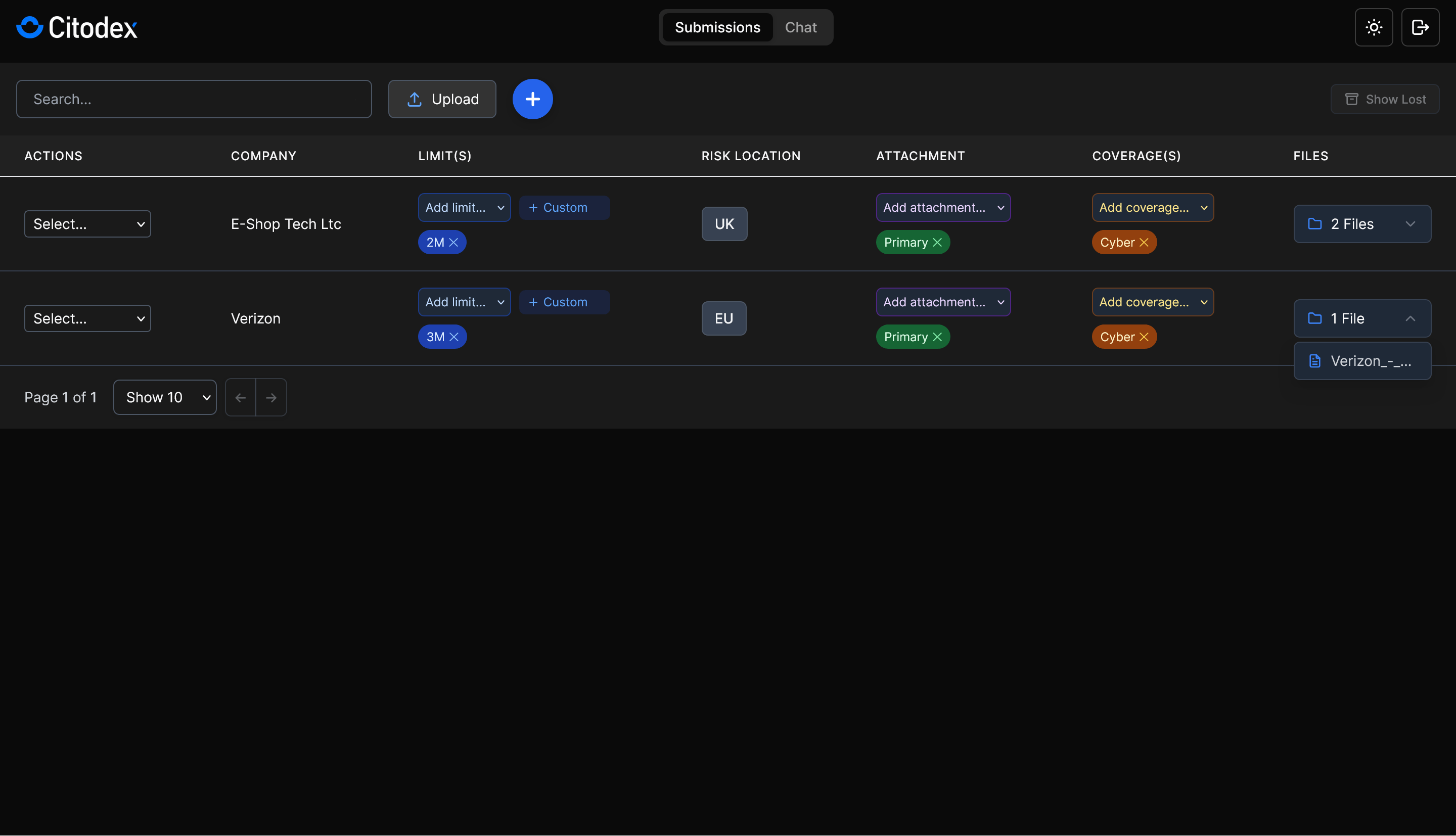 AI-powered insurance platform screenshot 1
